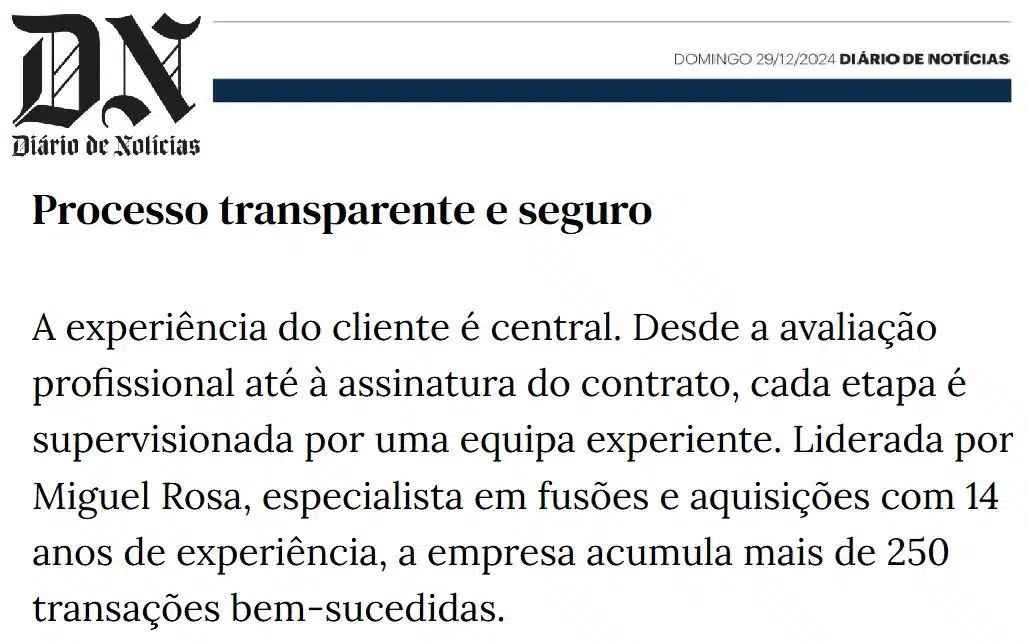 Artigo no Diário de Notícias